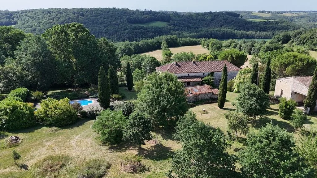 Looking down the valley from above the house