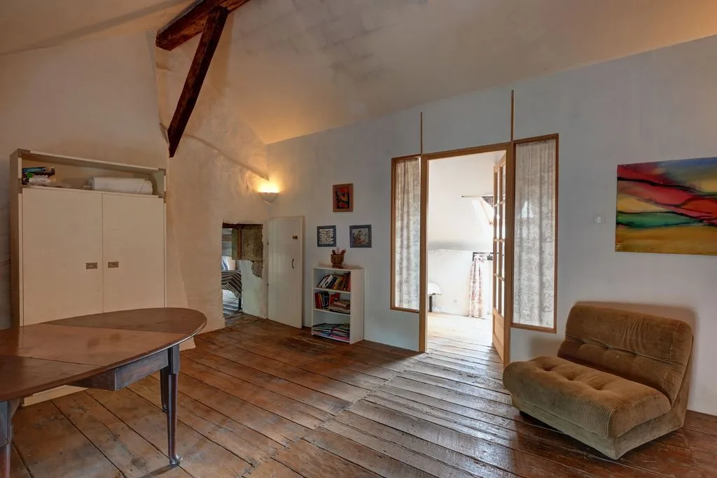 The artist's studio on the lower ground floor